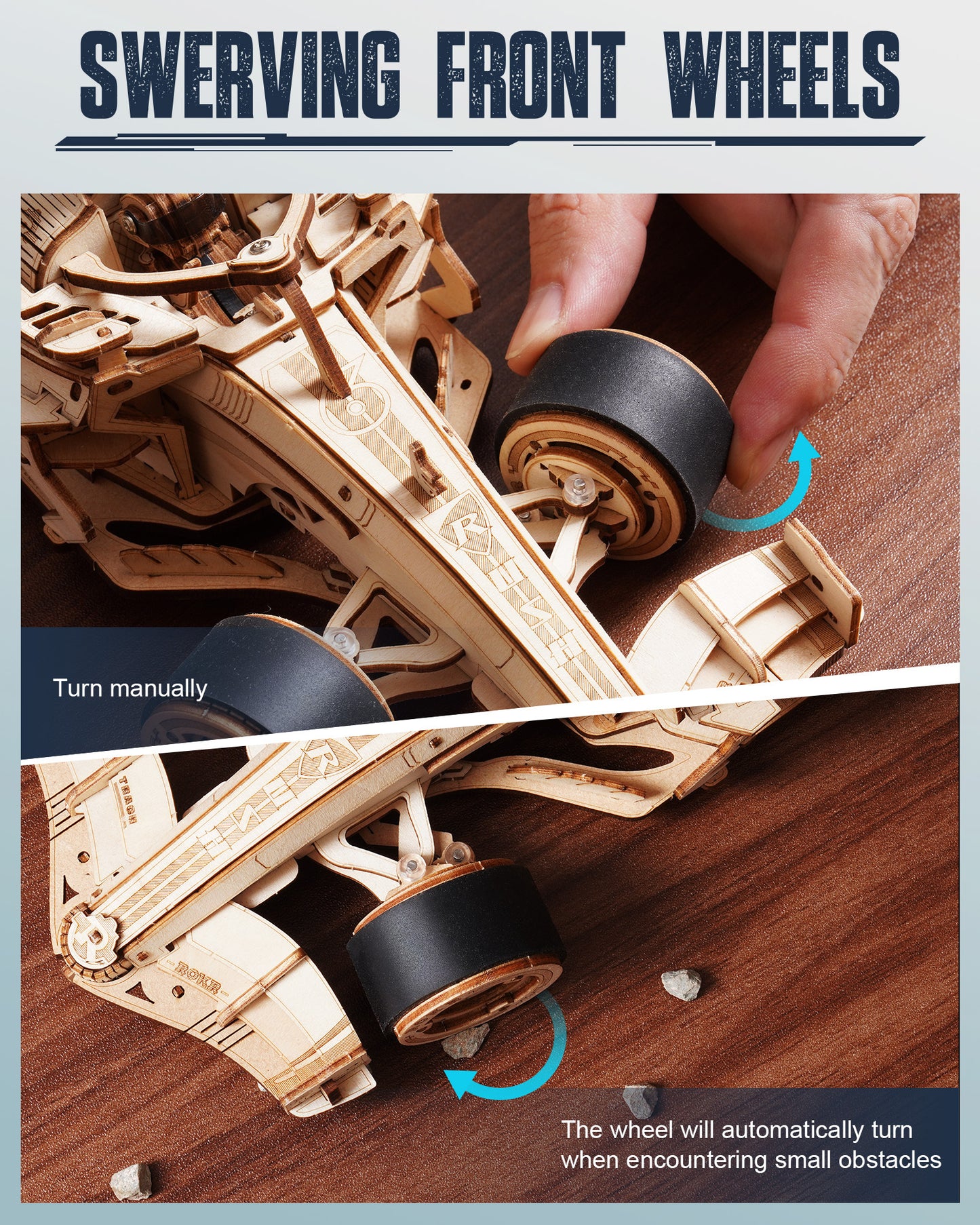 Puzzle 3D Voiture de Course avec Moteur à Crémaillère