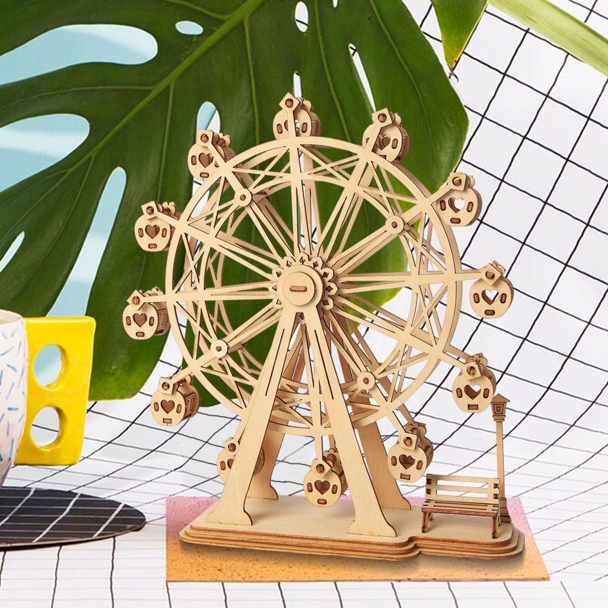 Grande Roue Mécanique en Bois – Puzzle 3D