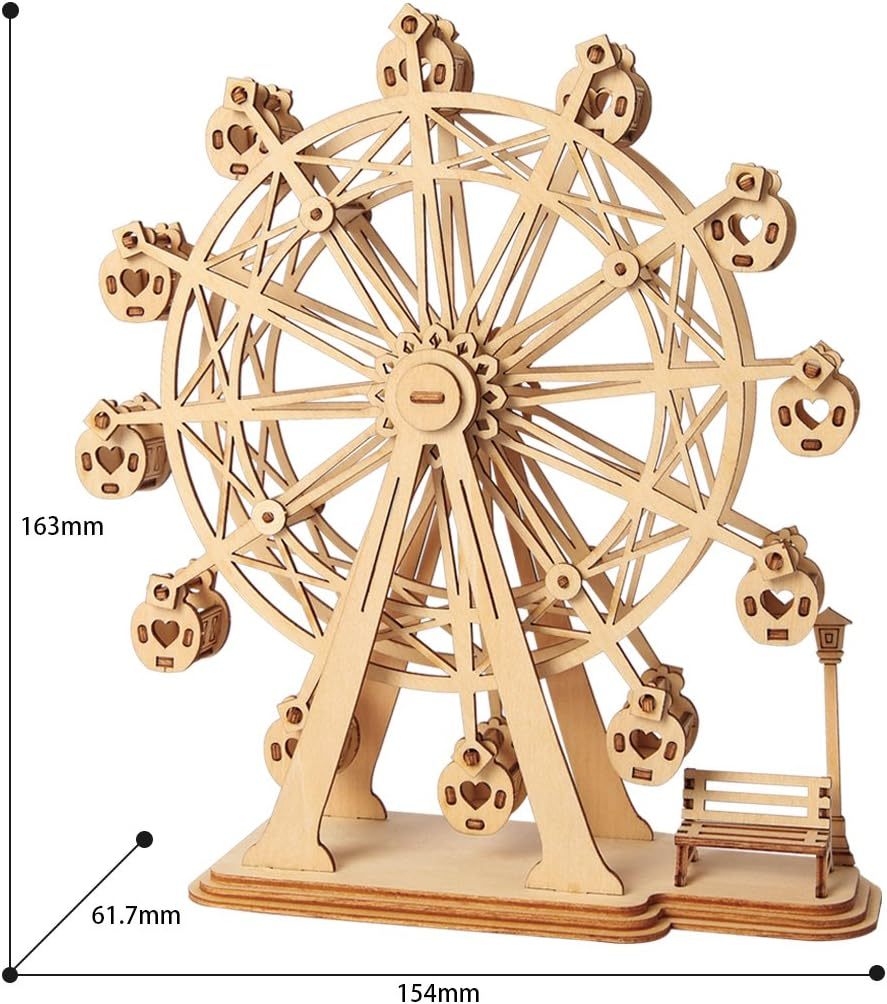 Grande Roue Mécanique en Bois – Puzzle 3D