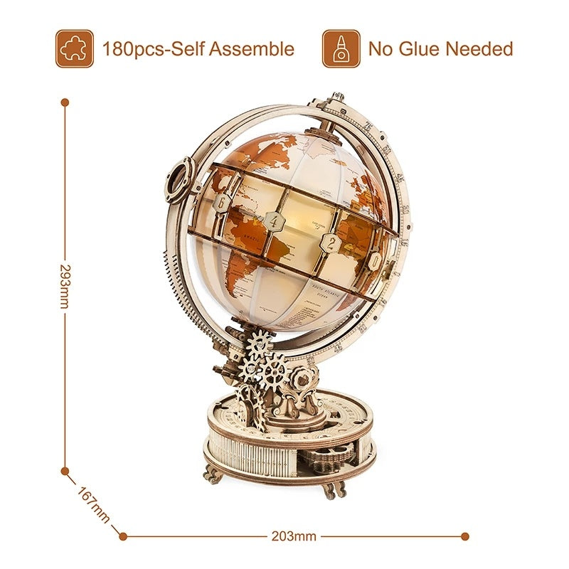Globe Terrestre Lumineux – Puzzle 3D