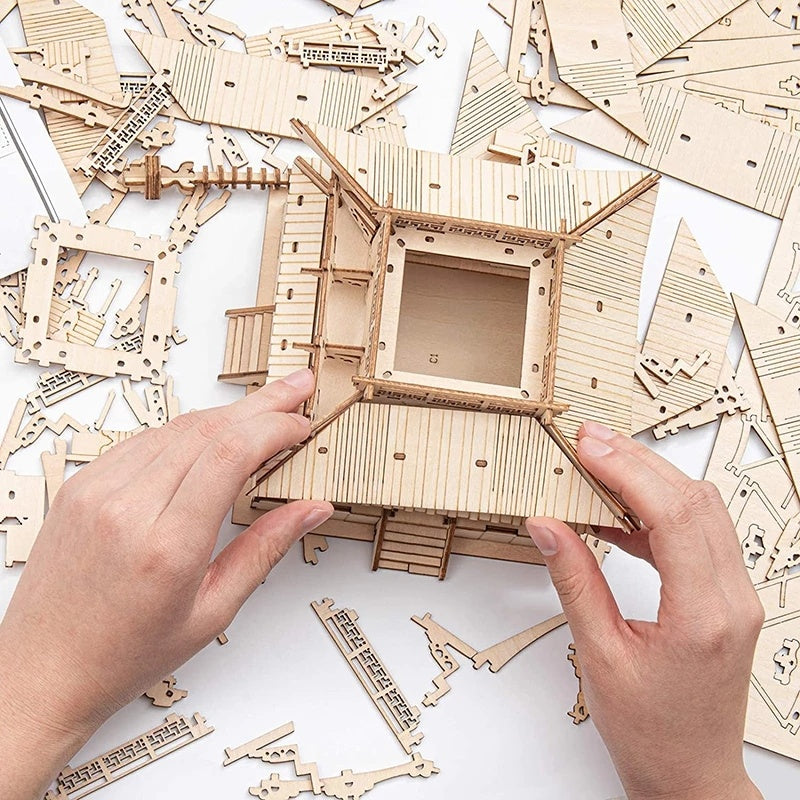 Pagode Japonaise 3D en Bois