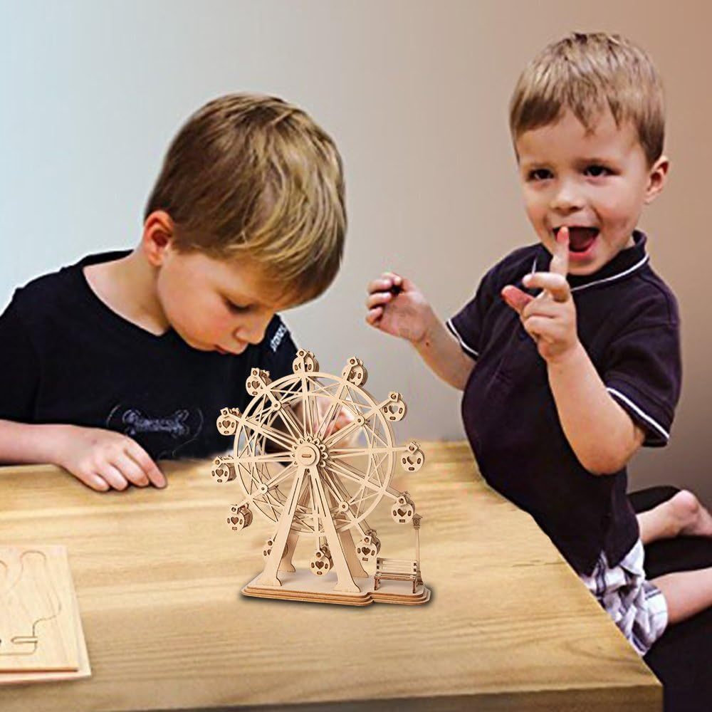 Grande Roue Mécanique en Bois – Puzzle 3D