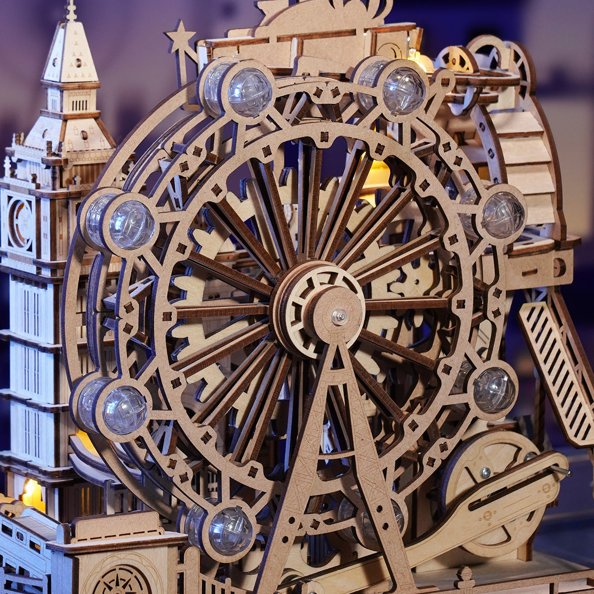 Puzzle 3D Londres avec Billes et Lumières LED – Modèle Mécanique