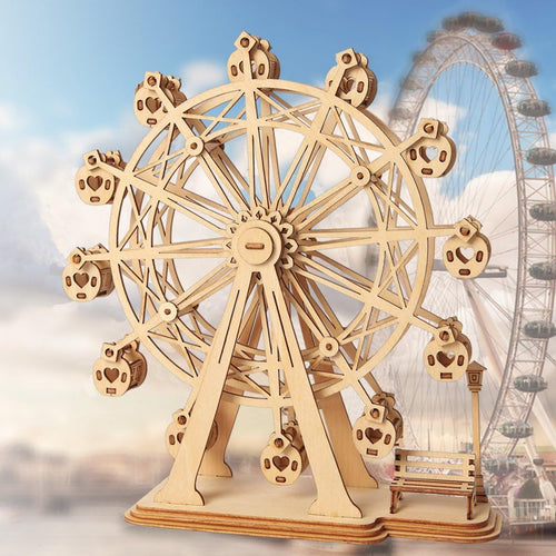 Grande Roue Mécanique en Bois – Puzzle 3D