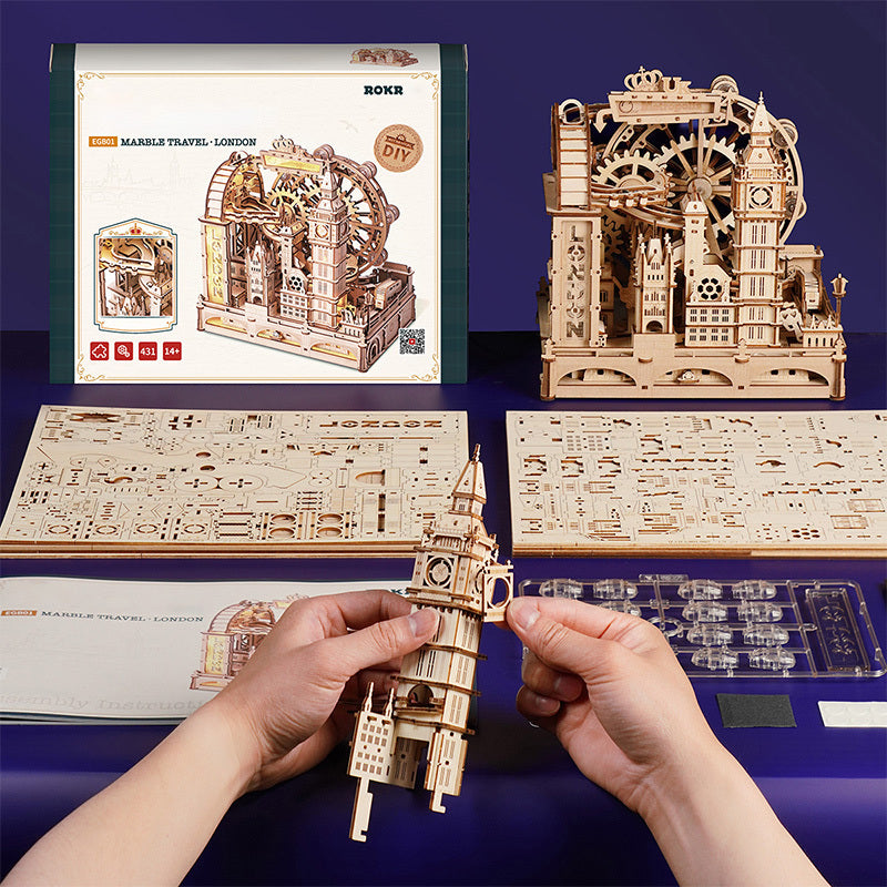 Puzzle 3D Londres avec Billes et Lumières LED – Modèle Mécanique