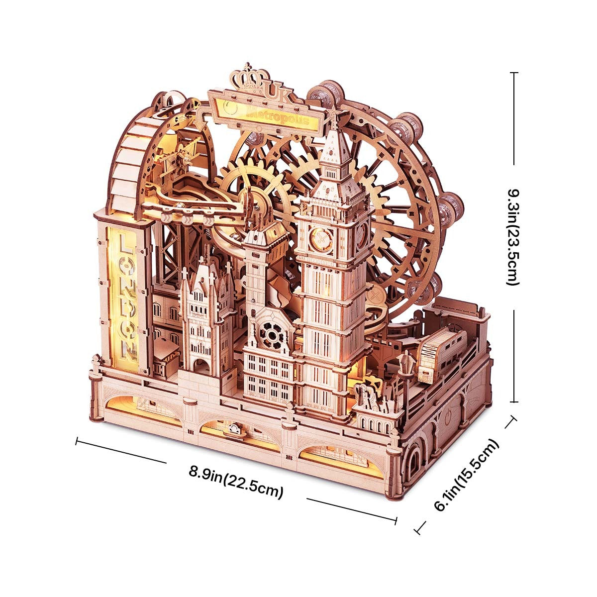 Puzzle 3D Londres avec Billes et Lumières LED – Modèle Mécanique