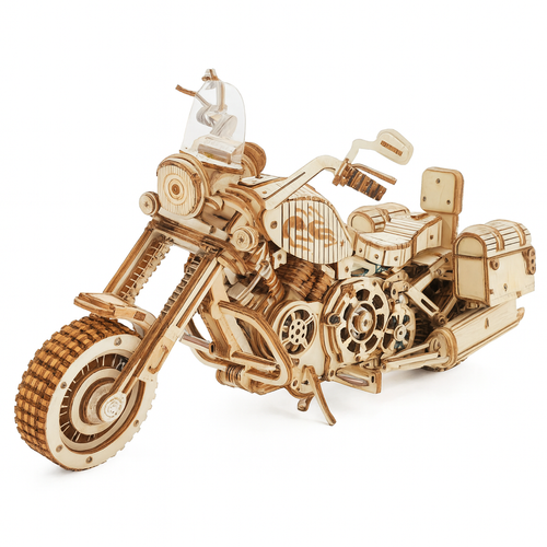 Moto Cruiser Mécanique en Bois – Kit 3D