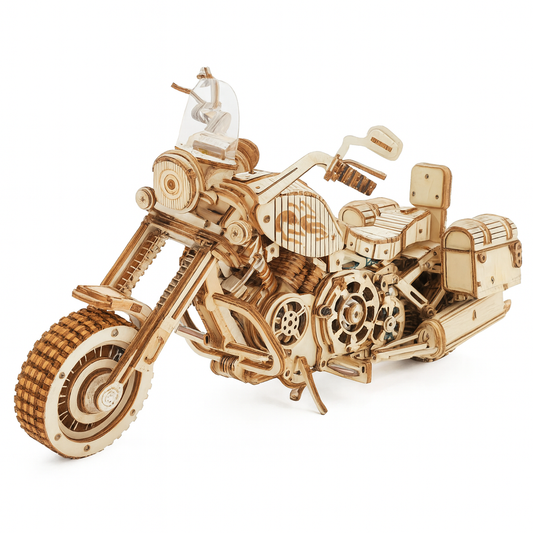 Moto Cruiser Mécanique en Bois – Kit 3D